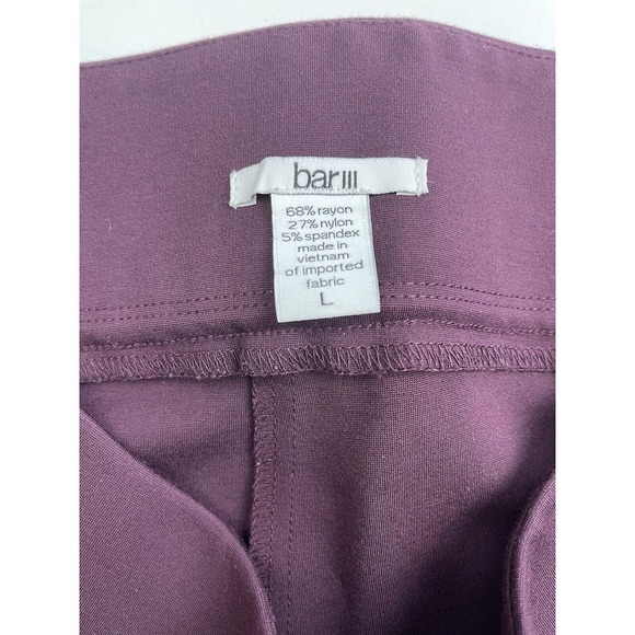 3 for $25-Bar III Straight-Leg Dress Pants Eggplant Sz Large 2-Side Zippers - Picture 3 of 10